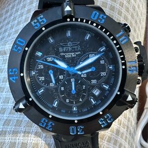 Invicta Men's Black and Blue Dive Watch Noma III